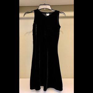 Girls black velvet dress